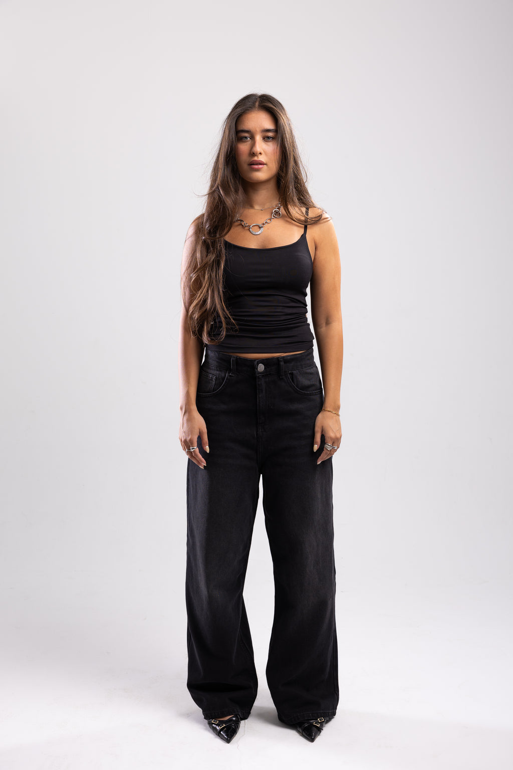 Black Straight-baggy Jeans