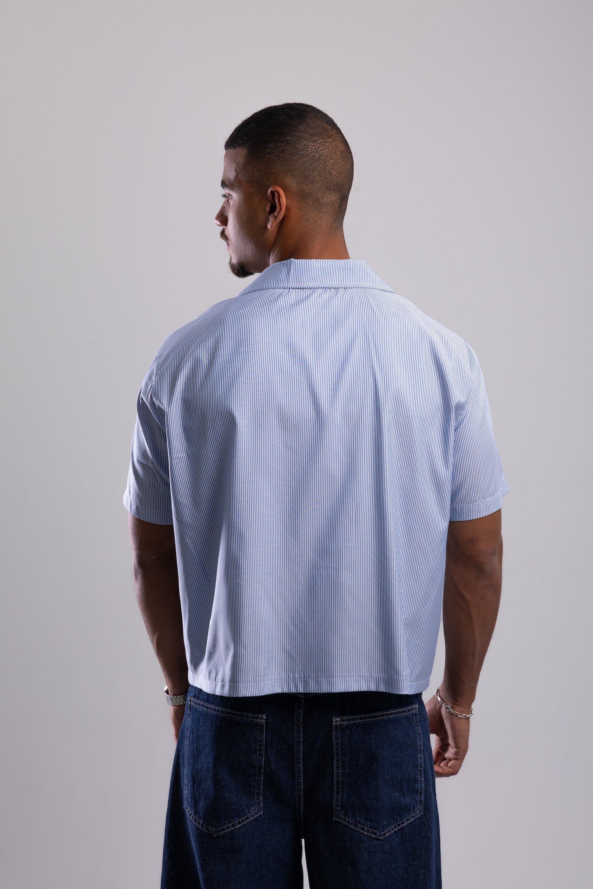 Striped Shirt - Bluexwhite