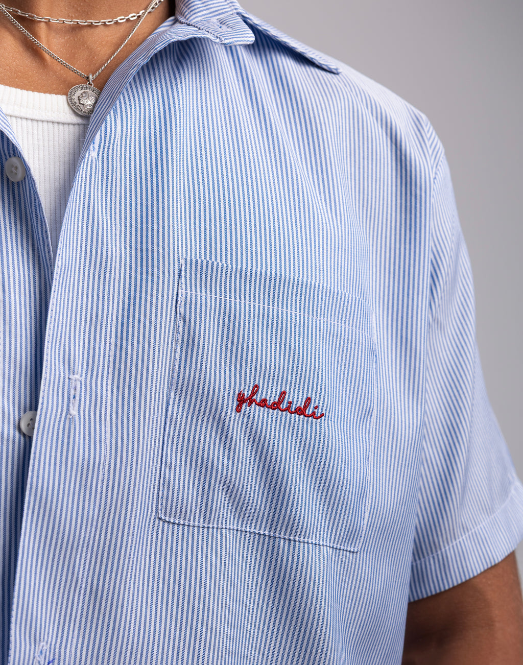 Striped Shirt - Bluexwhite