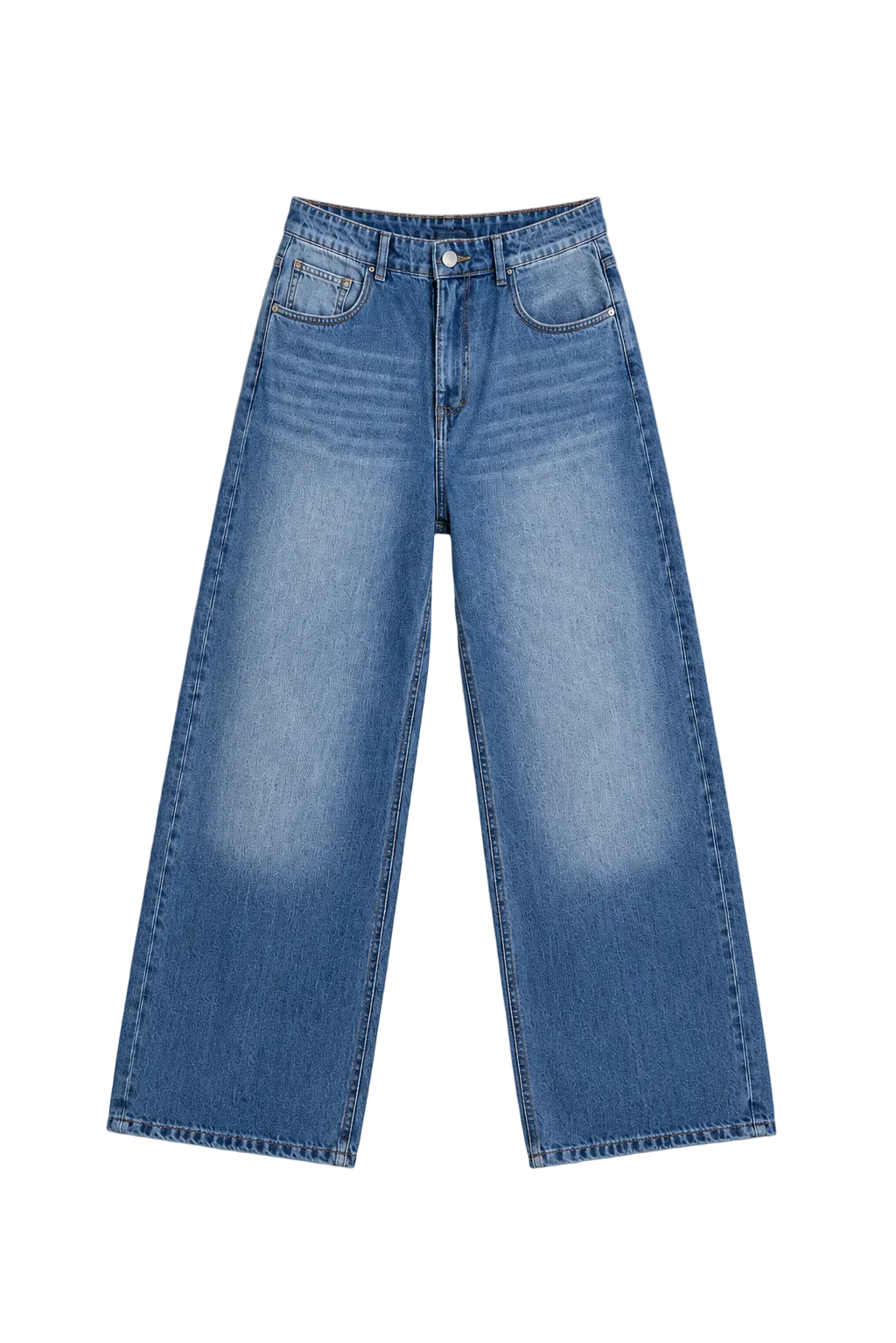 Vintage Blue Straight-baggy Jeans