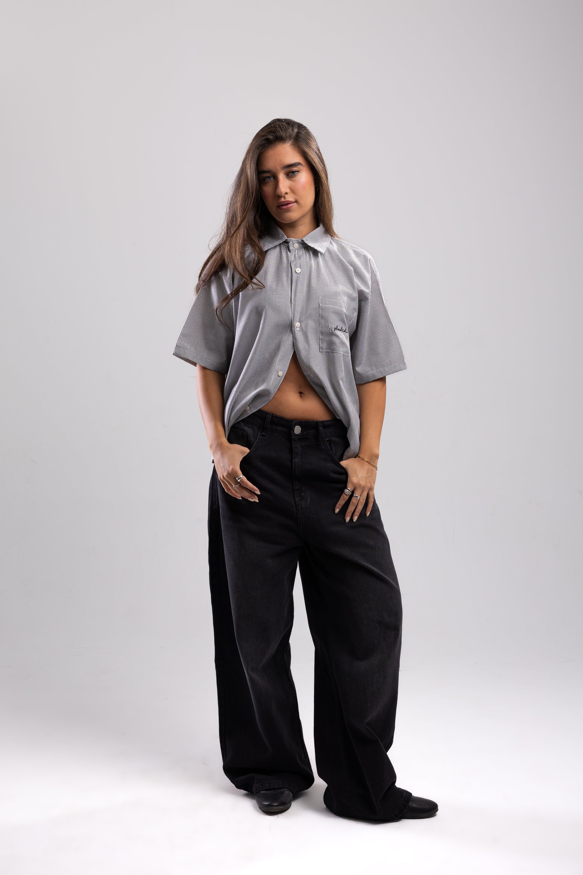 Striped Shirt - Blackxwhite