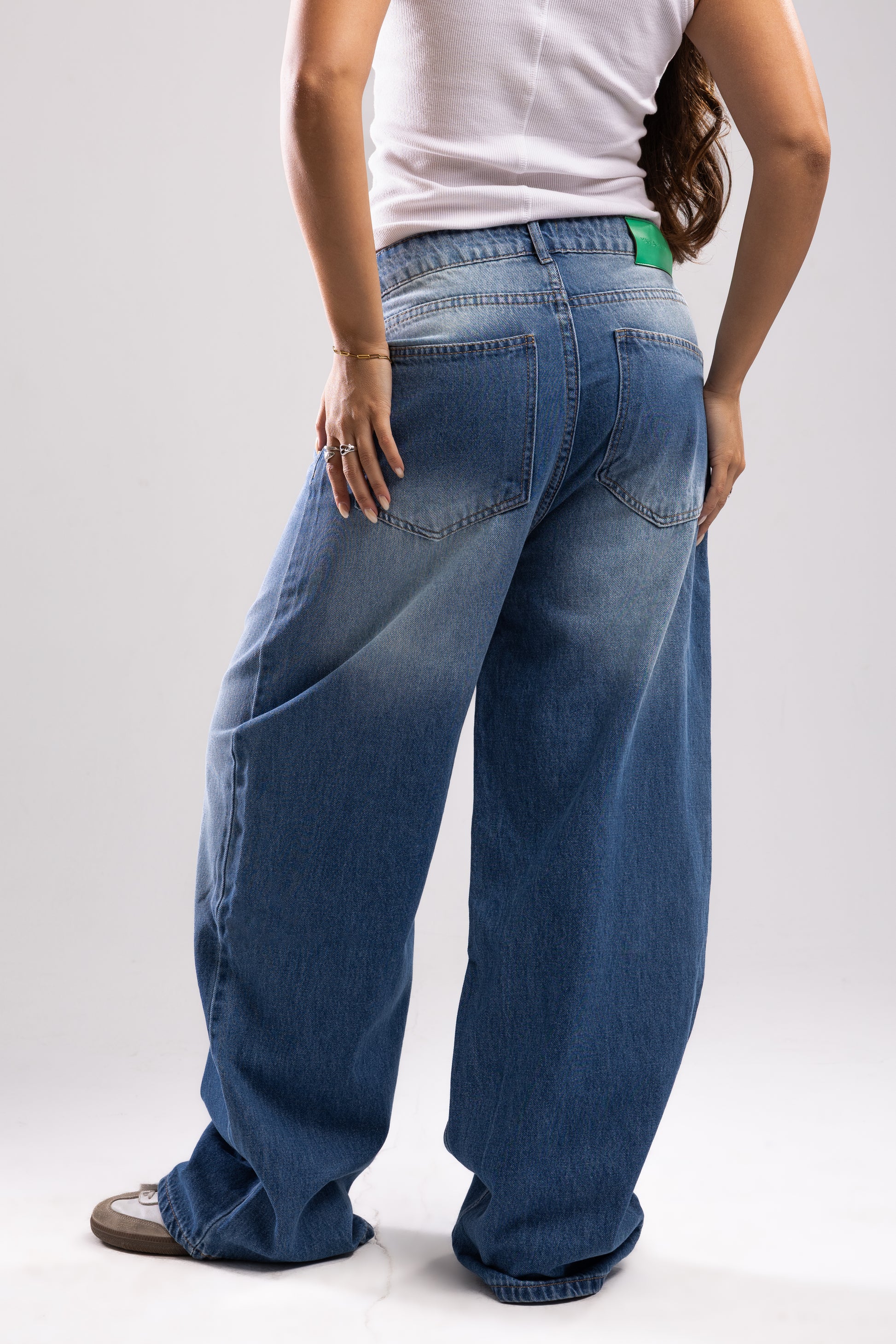 Vintage Blue Straight-baggy Jeans