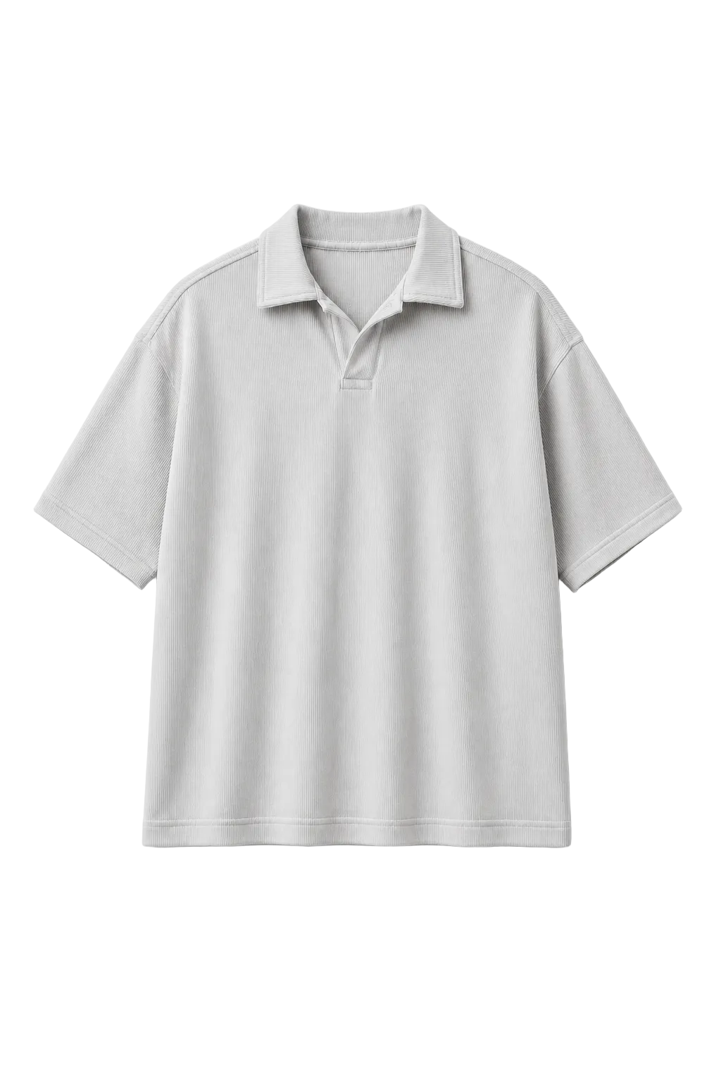 Polo Weighted Tshirt - Light Grey