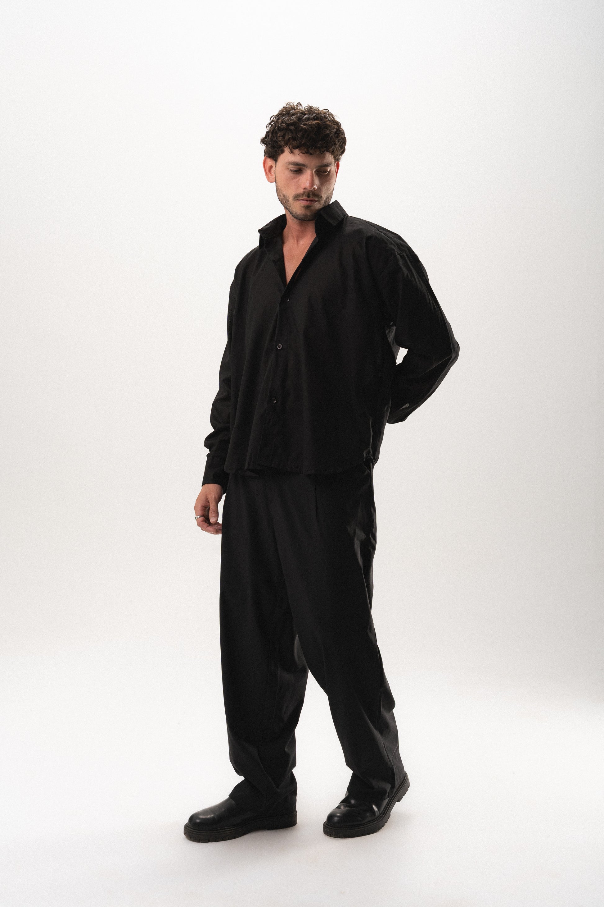 Dune Linen Shirt - Black