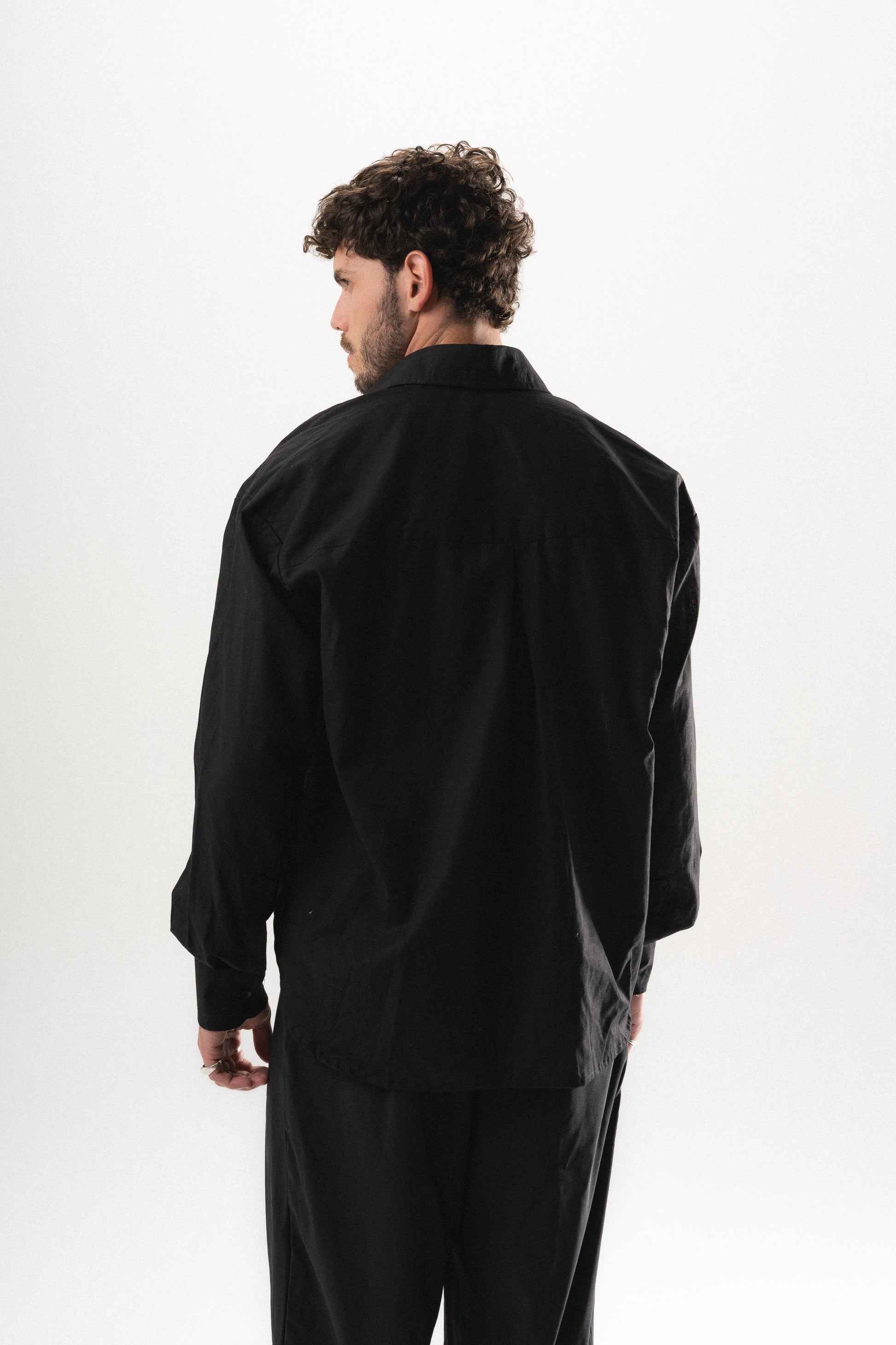 Dune Linen Shirt - Black