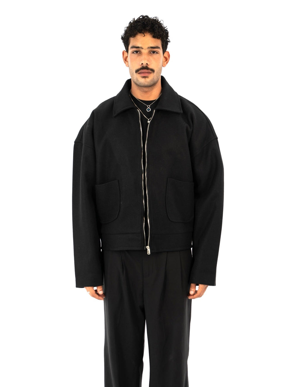 Formal Cropped Jacket - Black