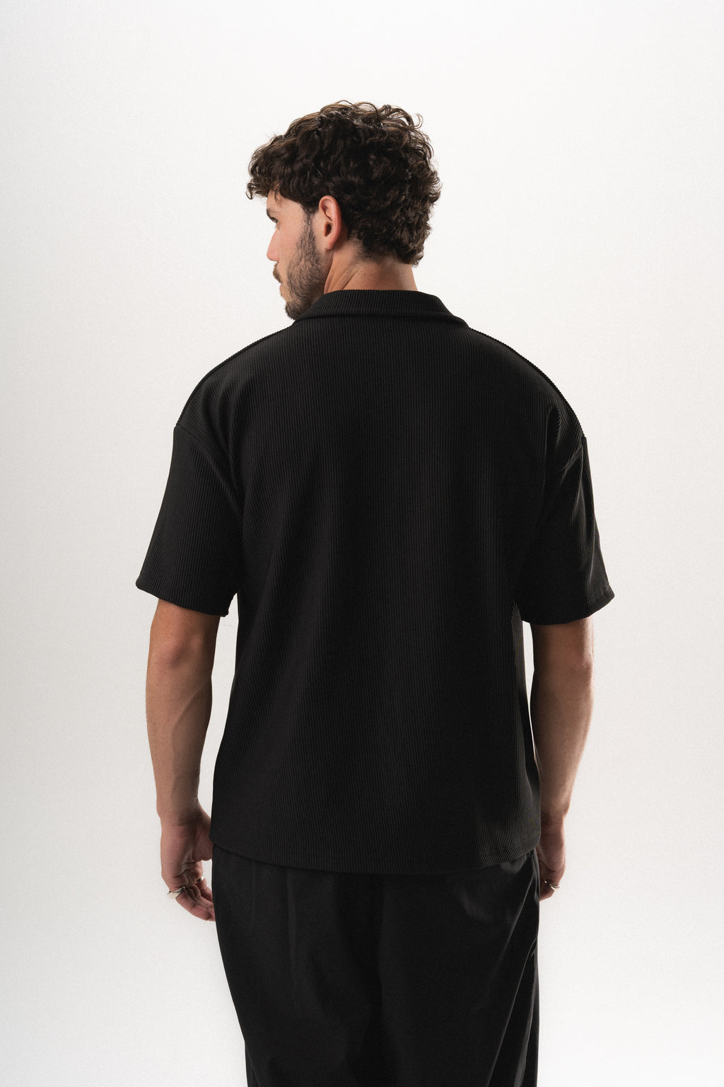 Polo Weighted Tshirt - Black