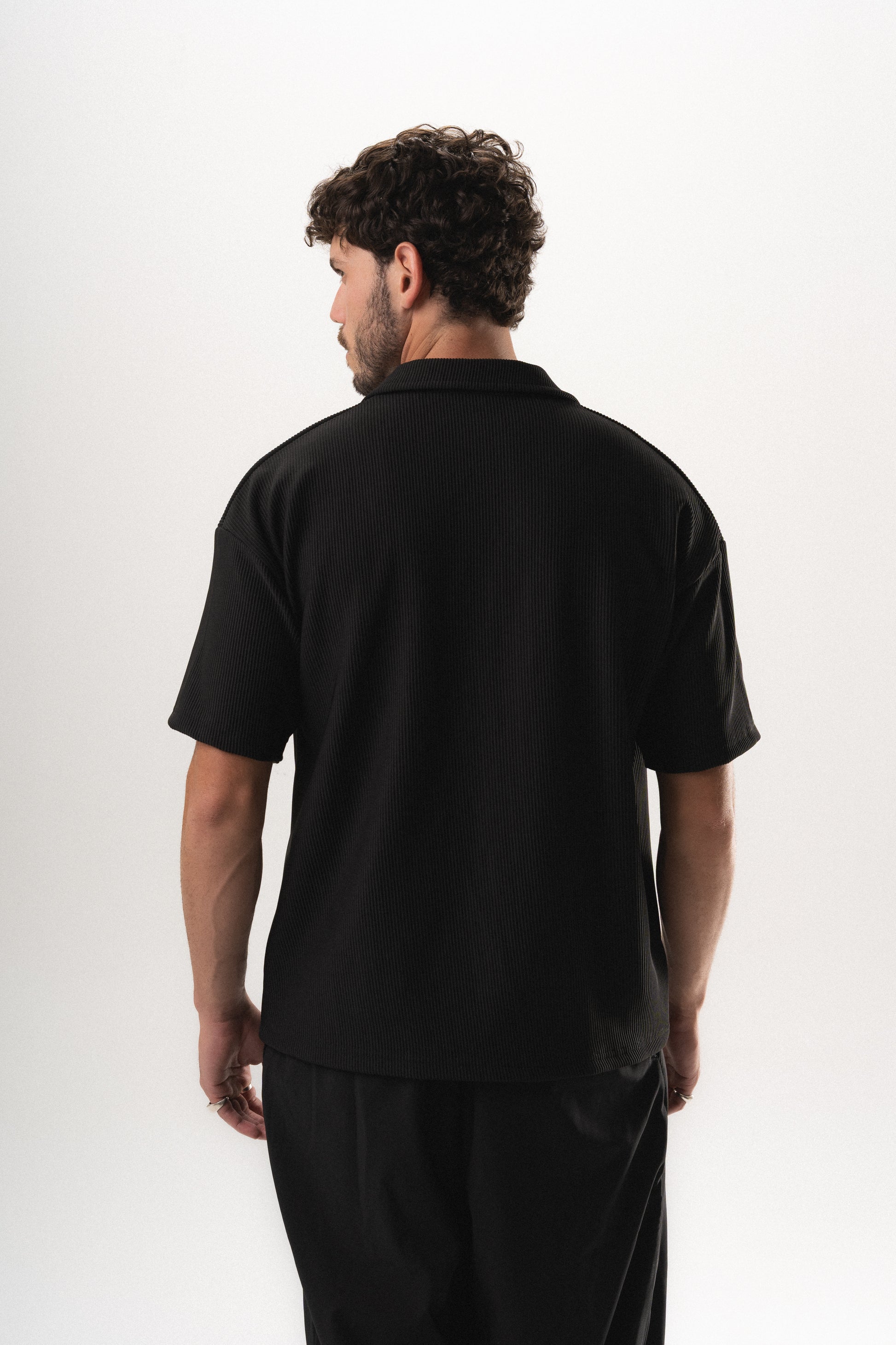 Polo Weighted Tshirt - Black