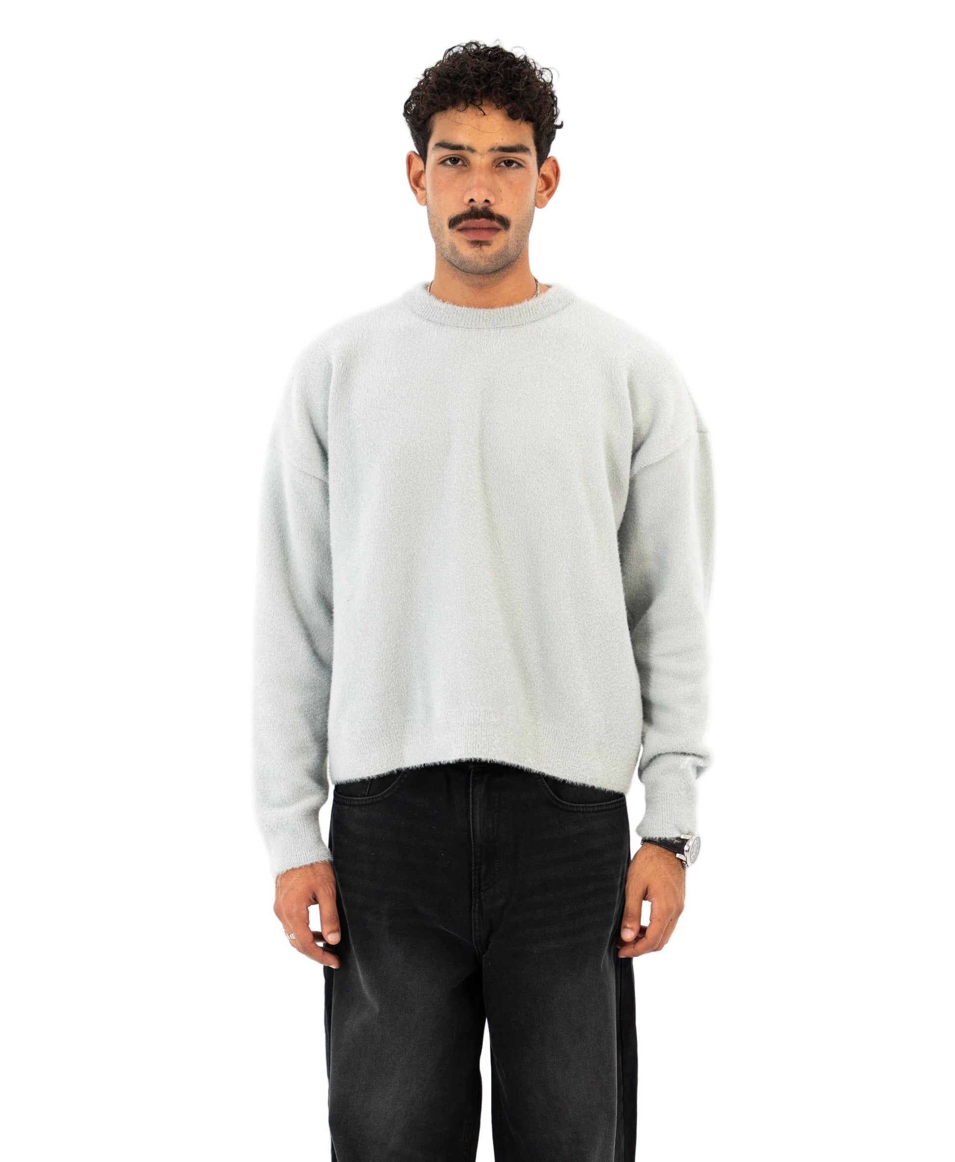Lune Knit Sweater - Light Grey