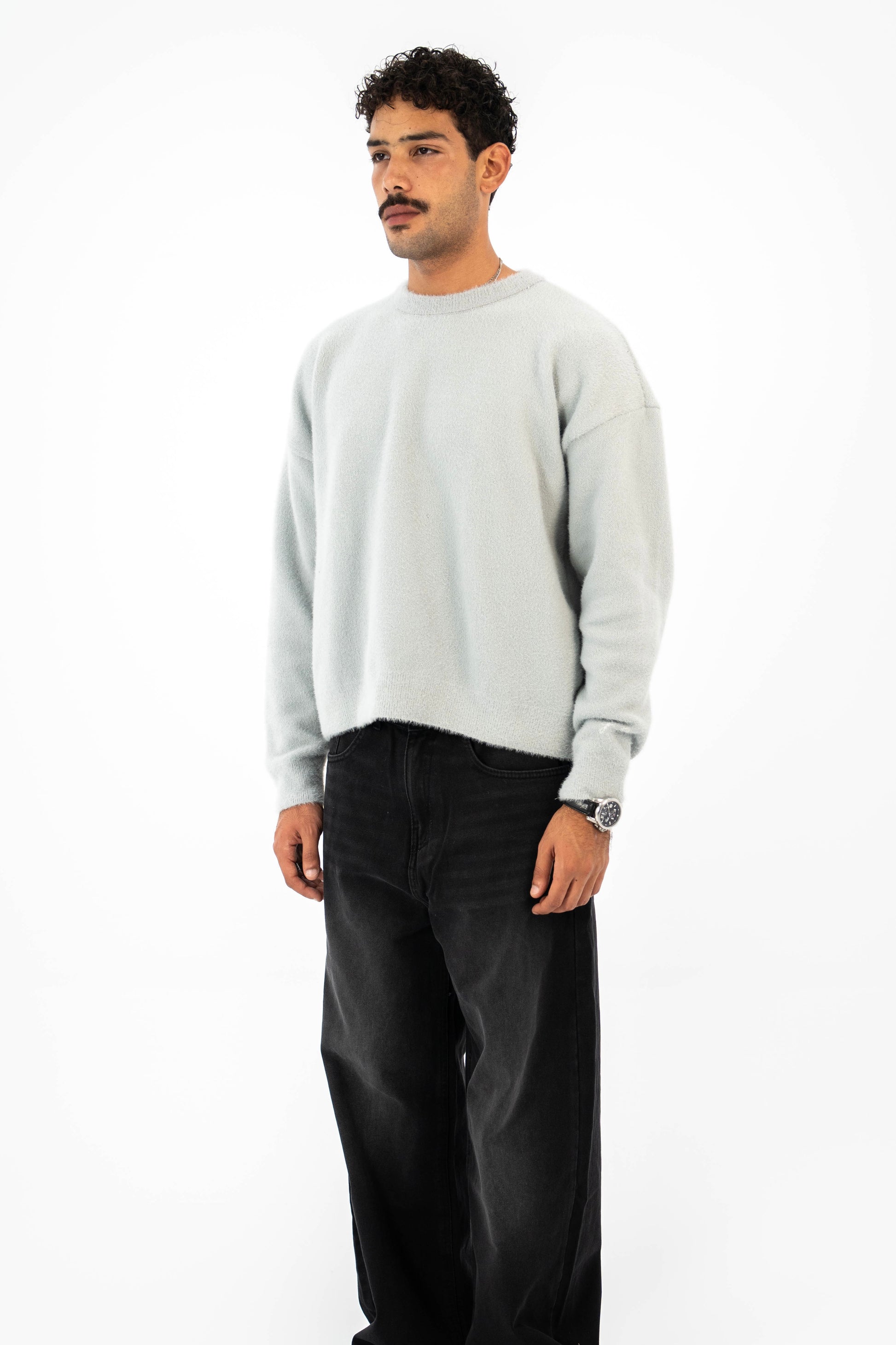 Lune Knit Sweater - Light Grey