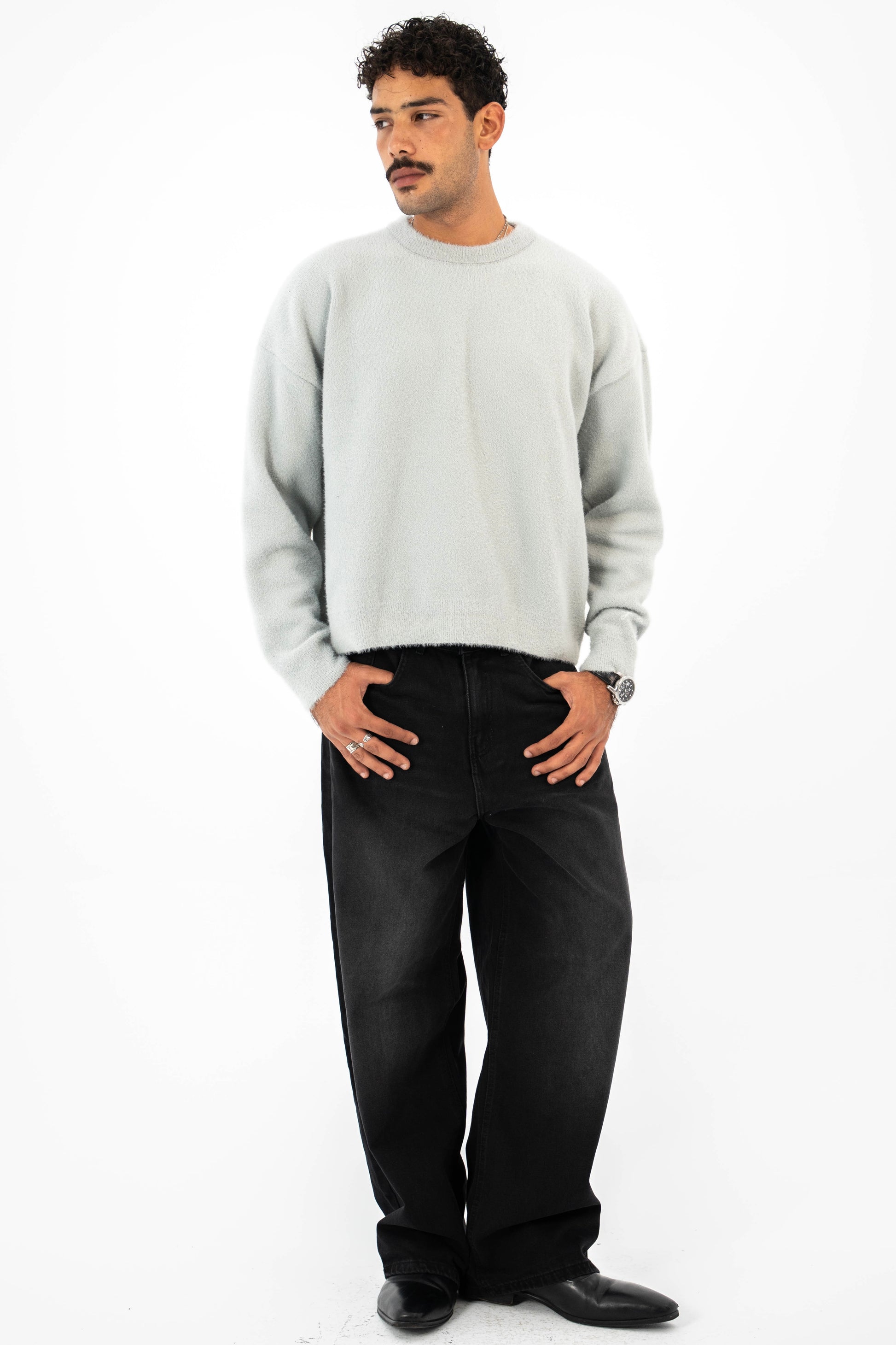 Lune Knit Sweater - Light Grey
