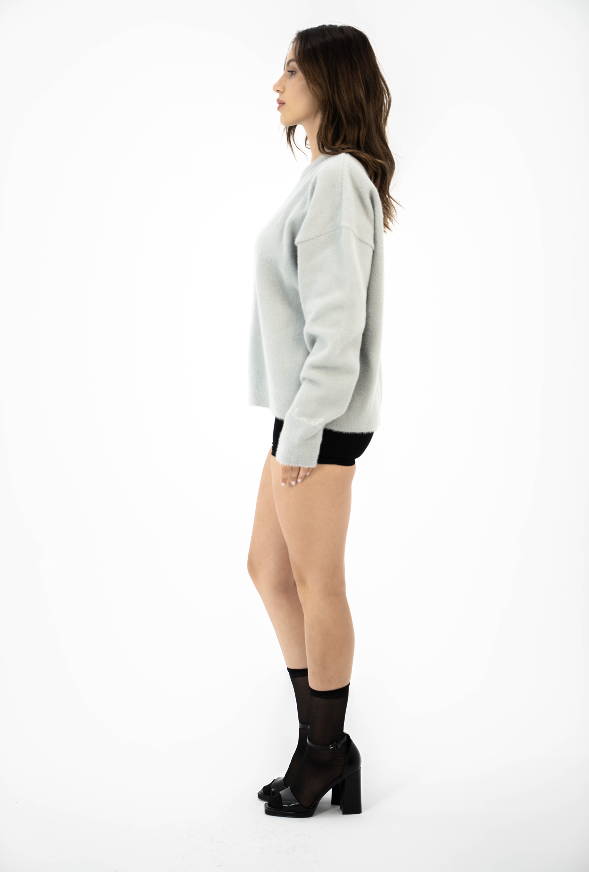 Lune Knit Sweater - Light Grey