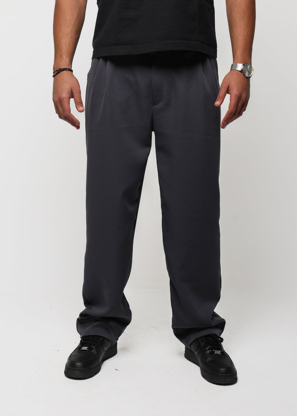 Work Tailored Trousers - Dark Grey