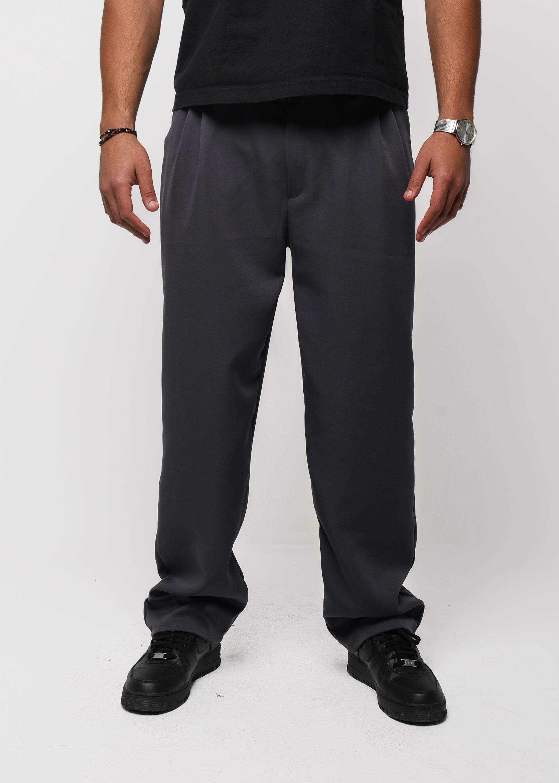Work Tailored Trousers - Dark Grey