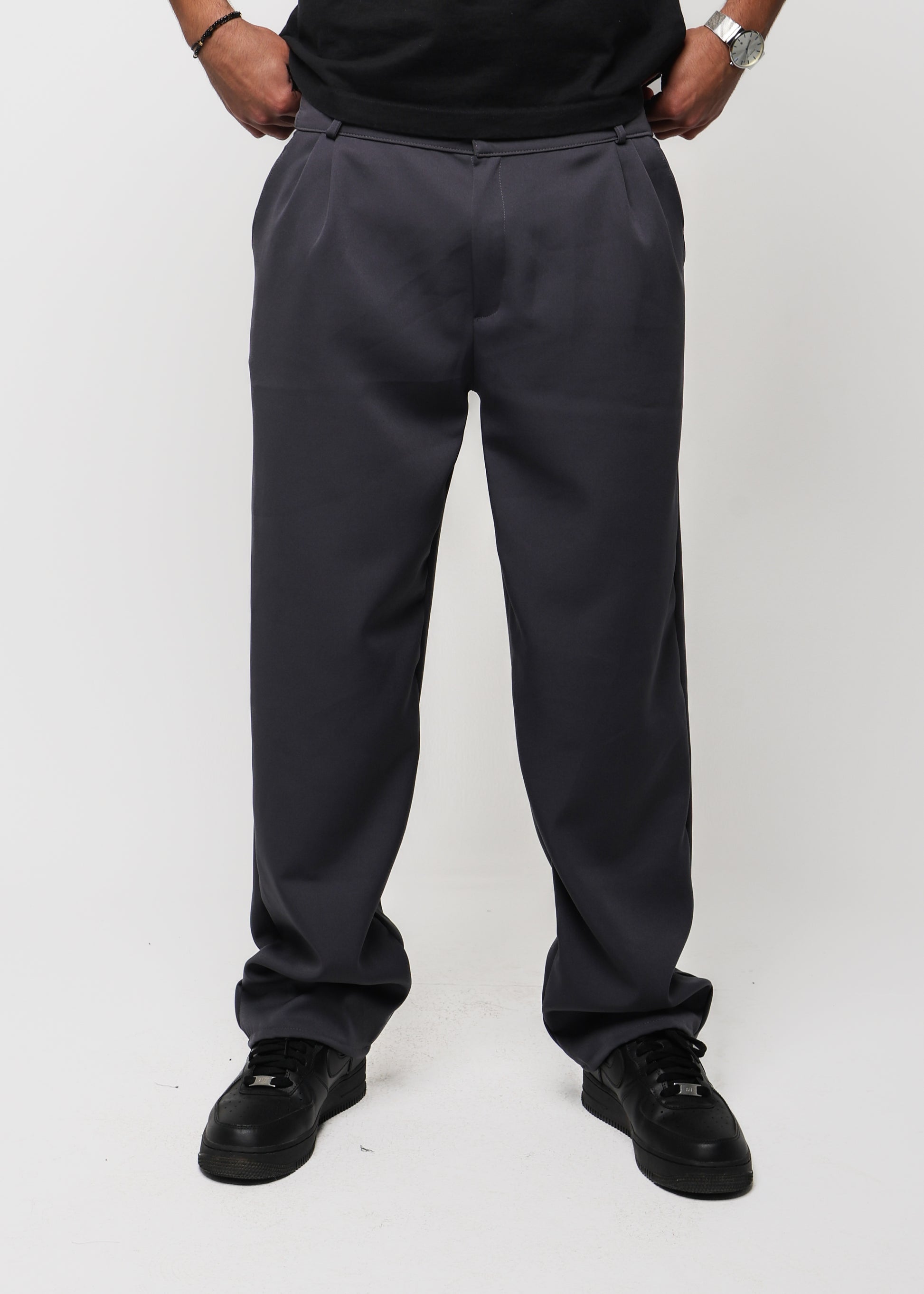 Work Tailored Trousers - Dark Grey