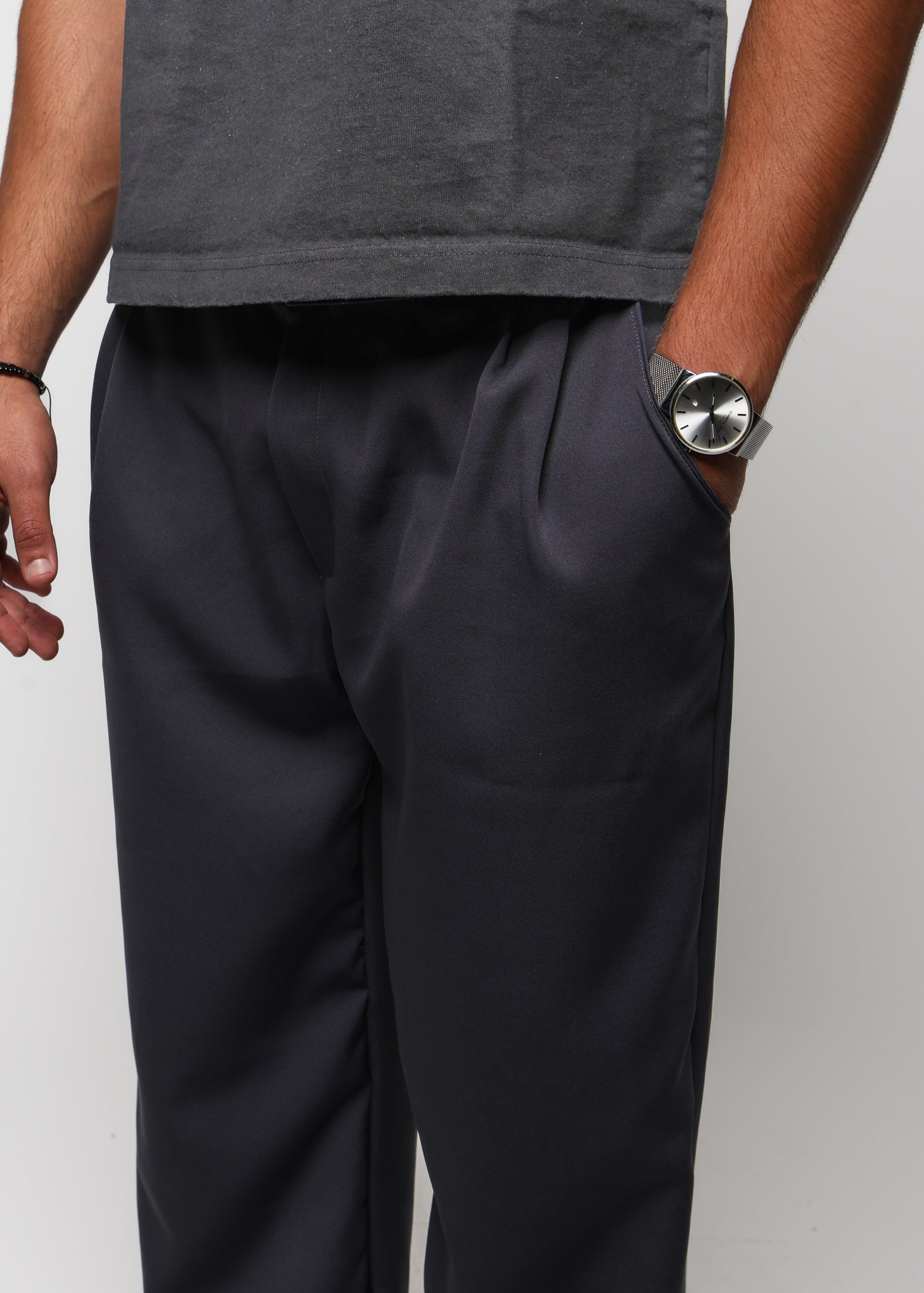 Work Tailored Trousers - Dark Grey